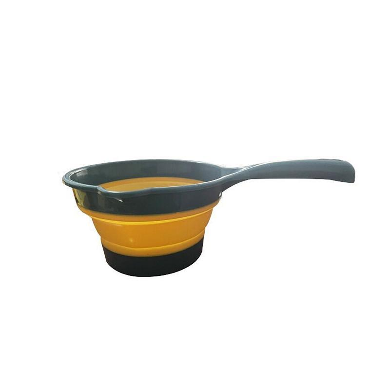 

Складной силиконовый дуршлаг для фруктов и овощей, корзина для мытья с ручкой, дуршлаг, кухонный, креативный, портативный, дорожный, черпак для воды зелёный