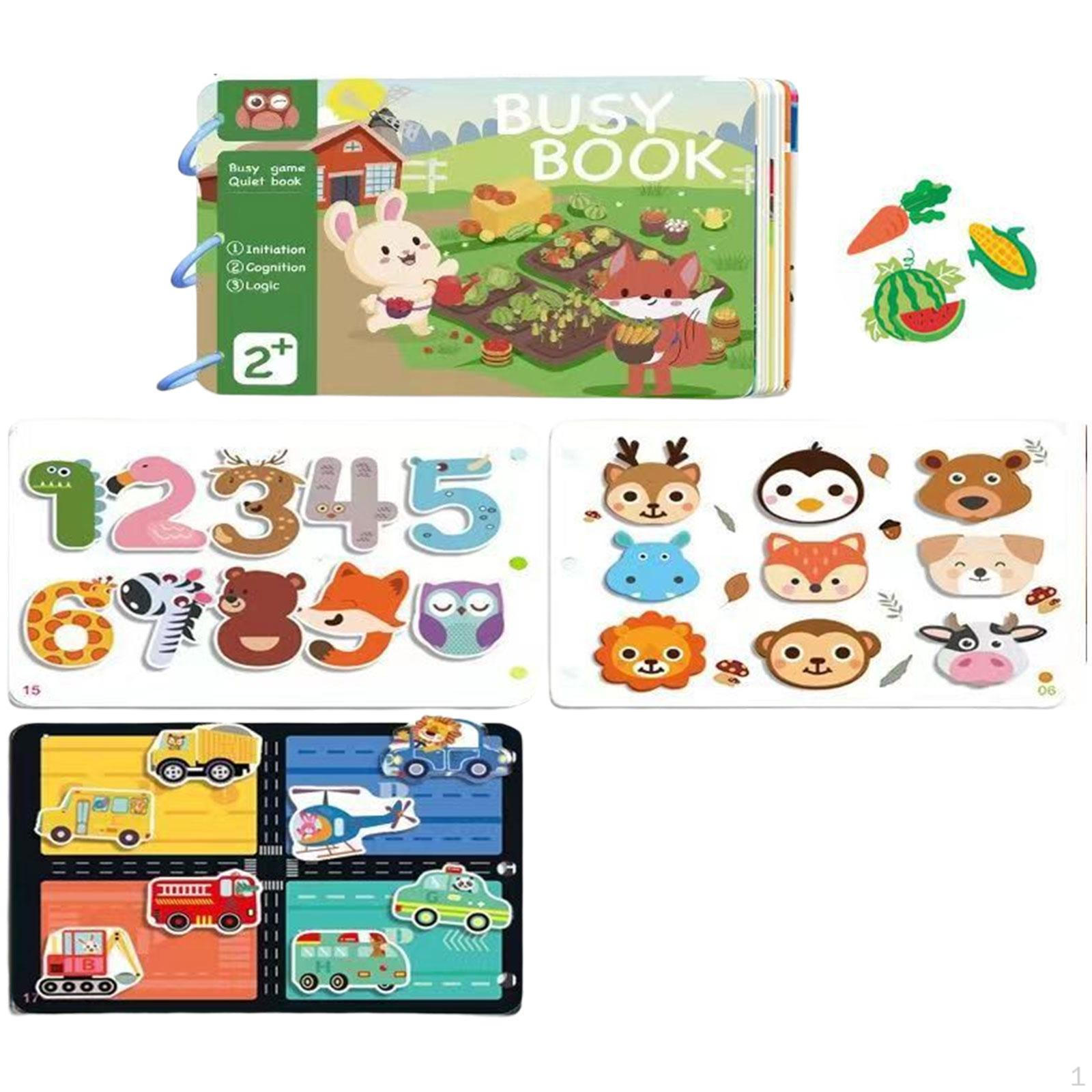 paste Educational book Parent Kids Activity Toy Gift Early Learning Sensory Toys for 30 pages half finish