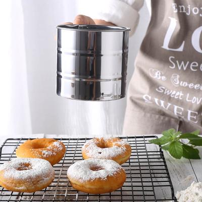 Edelstahl Mehlsieb Tasse Hohe Qualität Handgehaltenes Mehlsiebwerkzeug Pulversieb Maschenweite Backen Gebäckwerkzeuge Küchenhelfer