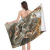 Bath towelTigerDragonLarge sizeBeach towelFace towelQuick-dryingBody towelAntibacterialDeodorantFluffyHousehold useCommercial