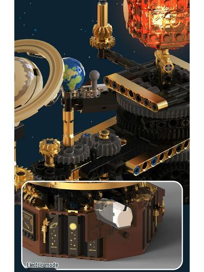Solar System Model Building Blocks: 8 Planets Globe & Telescope Educational Toy for Science Enthusiasts