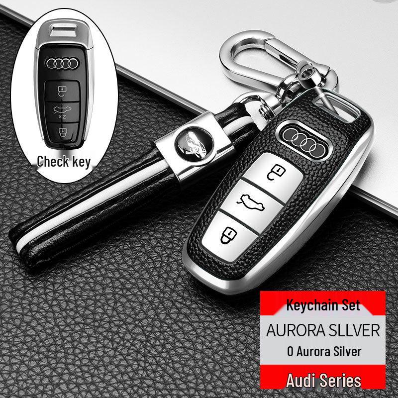 A6L Soft Rubber Key Case for A8L, A7, A5, A4L, Q5 Smart Keys