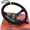 Universal Steering Wheel Suede Leather Deep Dish 14inch 350mm Car Modified Sport Drift Steering Wheel