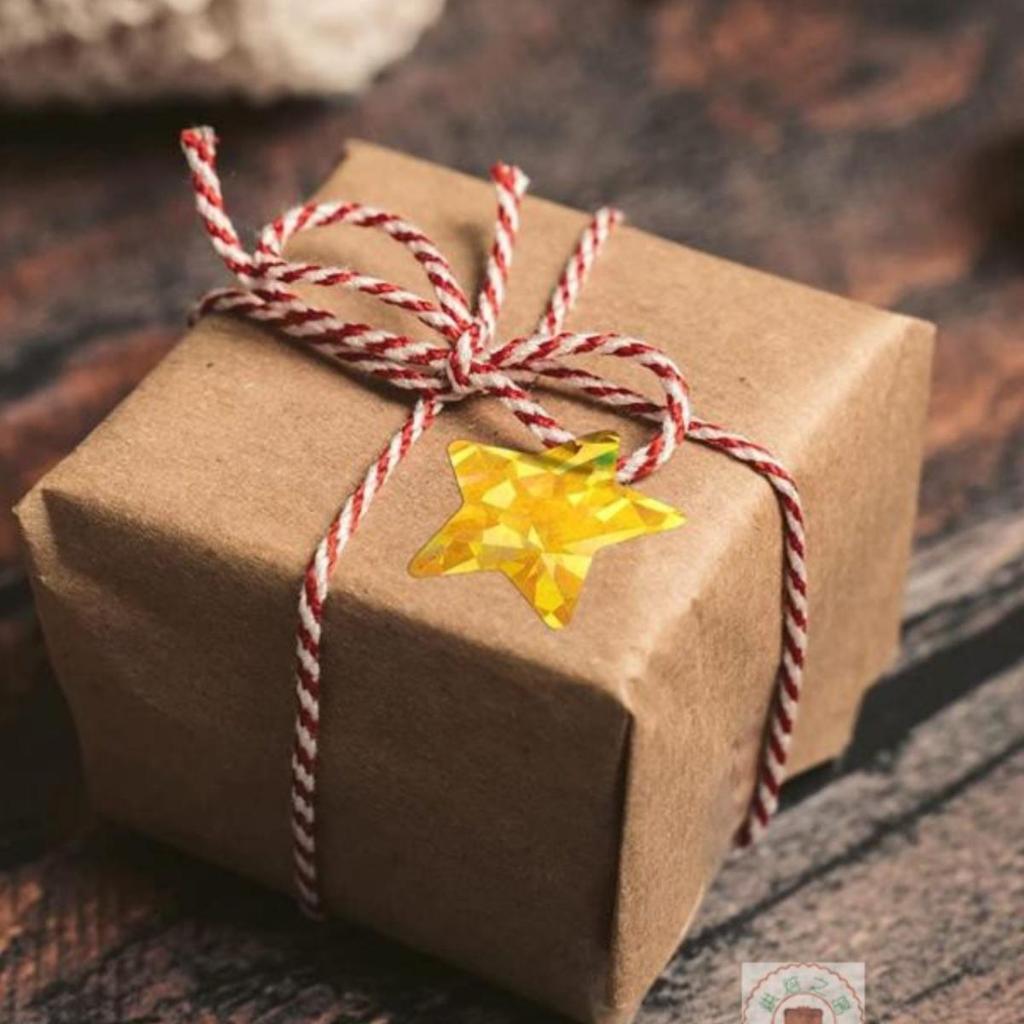 Gold Laser Five-Pointed Star Stickers - 500 Self-Adhesive Decorative Labels for Rewards & Gift Sealing