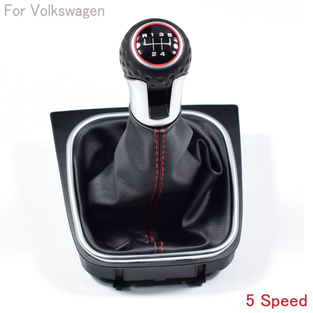 5 6 Speed Car Styling Manual Gear Shift Knob Lever Stick Pen For V-W Volkswagen Golf 5/6 MK5/6 Scirocco(2009) Octavia
