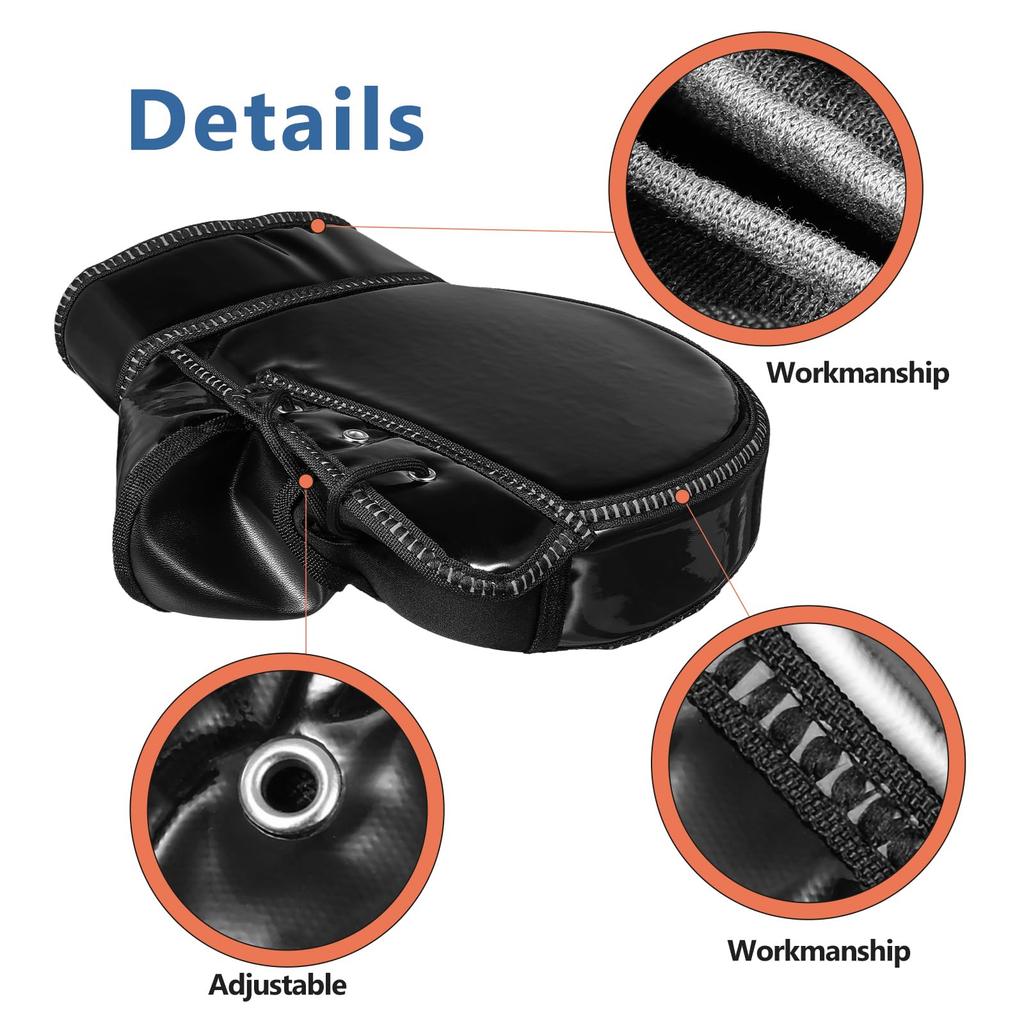 POPETPOP Motorcycle Handle Cover Gloves for Winter Cold Reflective Heater Made of PU Leather Synthetic Fiber Left and Right For Electric Easy 1 Pair