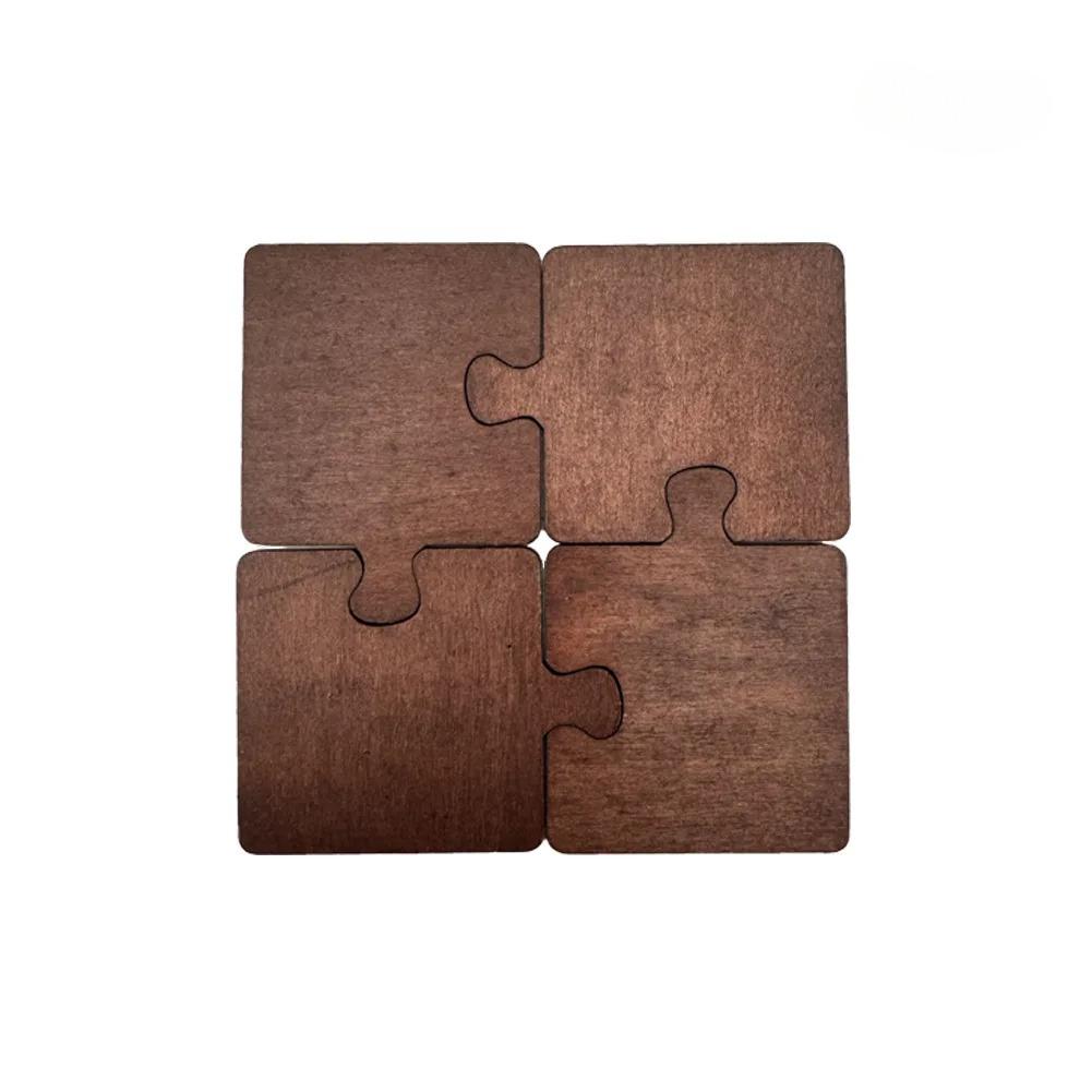 Vintage Drewniana Puzzle Podkładka Pod Kubek Dekoracja Stołu i Akcesoria Kubki Kuchenne Miski Talerze Mata Izolacyjna Akcesoria Kuchenne Prezent