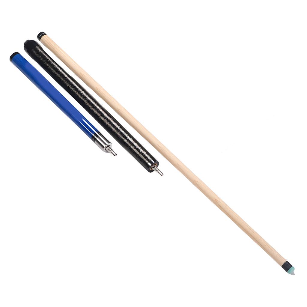 Heavy Hitter Jump Break Cue 3 Piece Pool Stick 14mm Tip Maple Wood with Rubber Bumper