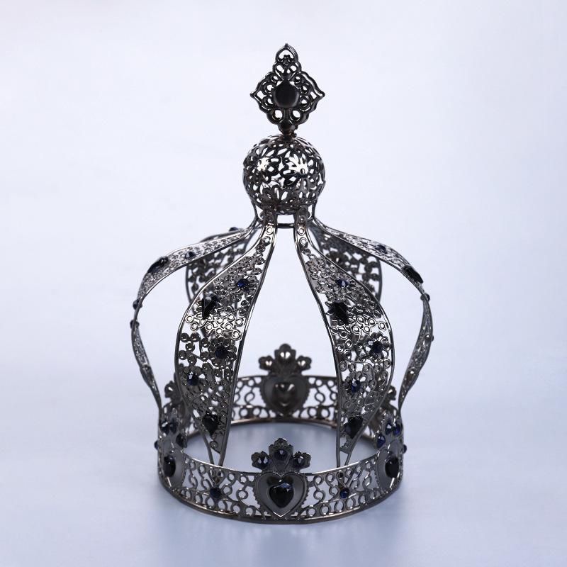

Європейський Ретро Металевий Замок Корона Королева Владна Корона Весільний Фестиваль День Народження Квіти Торт Орнамент Прикраса