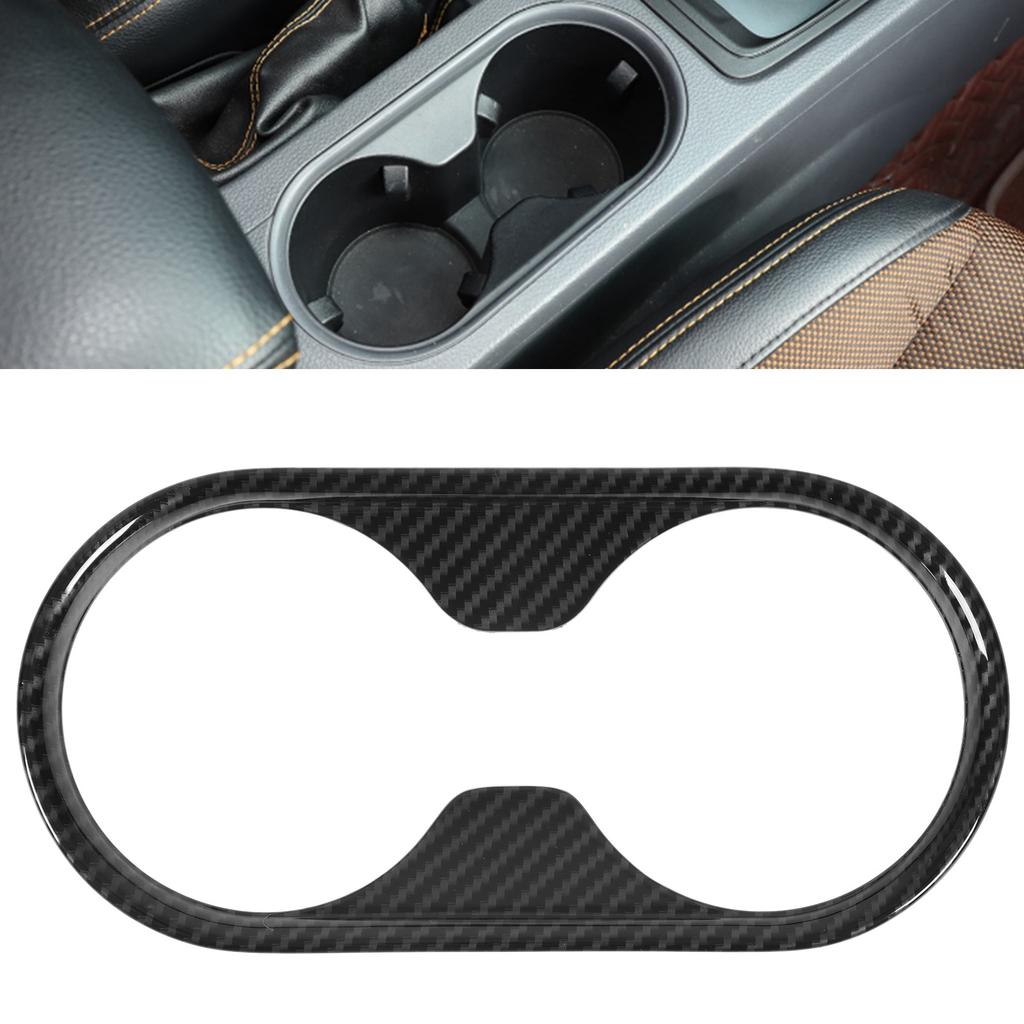 Carbon Fiber Style Cup Holder Cover Trim Car Interior Accessories Replacement for Ford Ranger T6 P375 2015‑2021