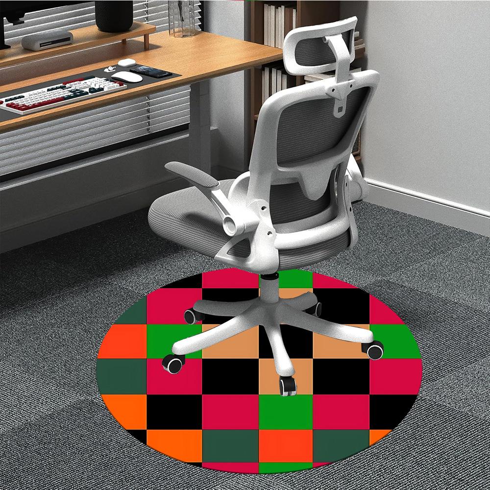 1pc Checkerboard Carpet for Office, Non-slip, Soft and Durable Office Rug, Perfect for Office yy260128097