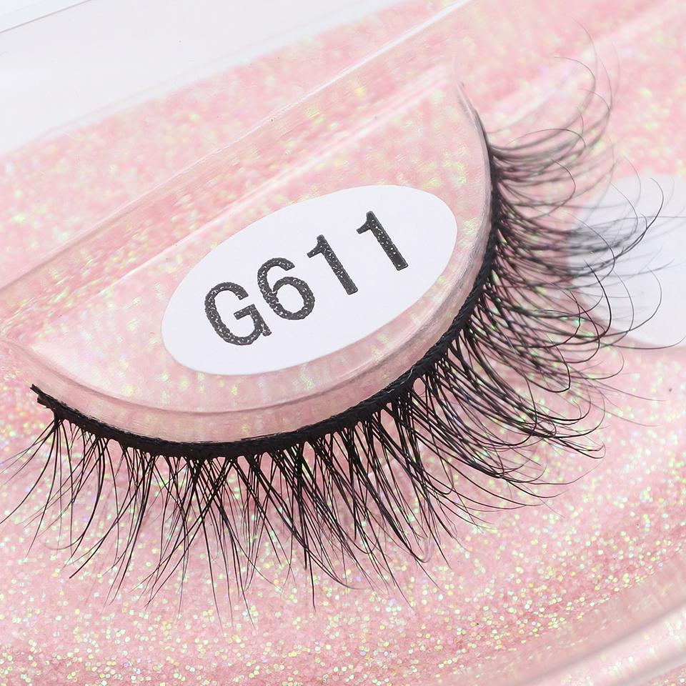 1 Pair Mink Lashes Wholesale Fluffy Natural Lashes Vendors Makeup 3d Mink Lashes