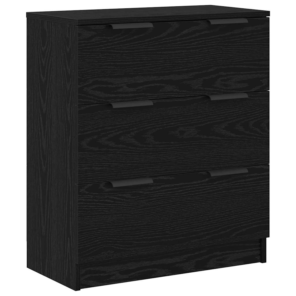 Sideboard 3 pcs Black Oak look Particleboard