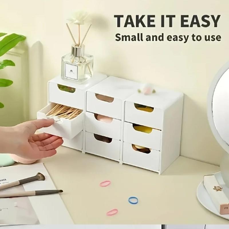 Chic 3-Tier Desk Organizer with Drawers - Ideal for Office Supplies, Jewelry & Cosmetics Storage - Portable Divider Box