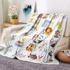 Flannel Blanket for Bed Cartoon Forest Animal Tree Fox Bear Rabbit Kids Throw Blanket Portable Super Soft Blanket Warm King Size