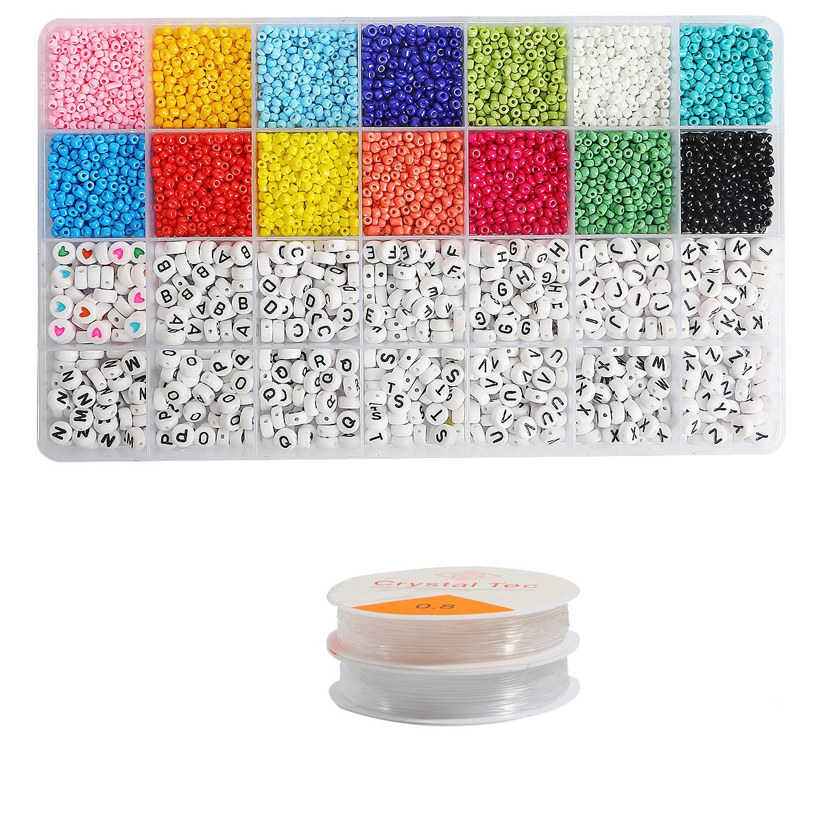 

1 компл./кор. 5000 шт. акриловые бусины с буквами бисер для DIY аксессуары для изготовления ювелирных изделий