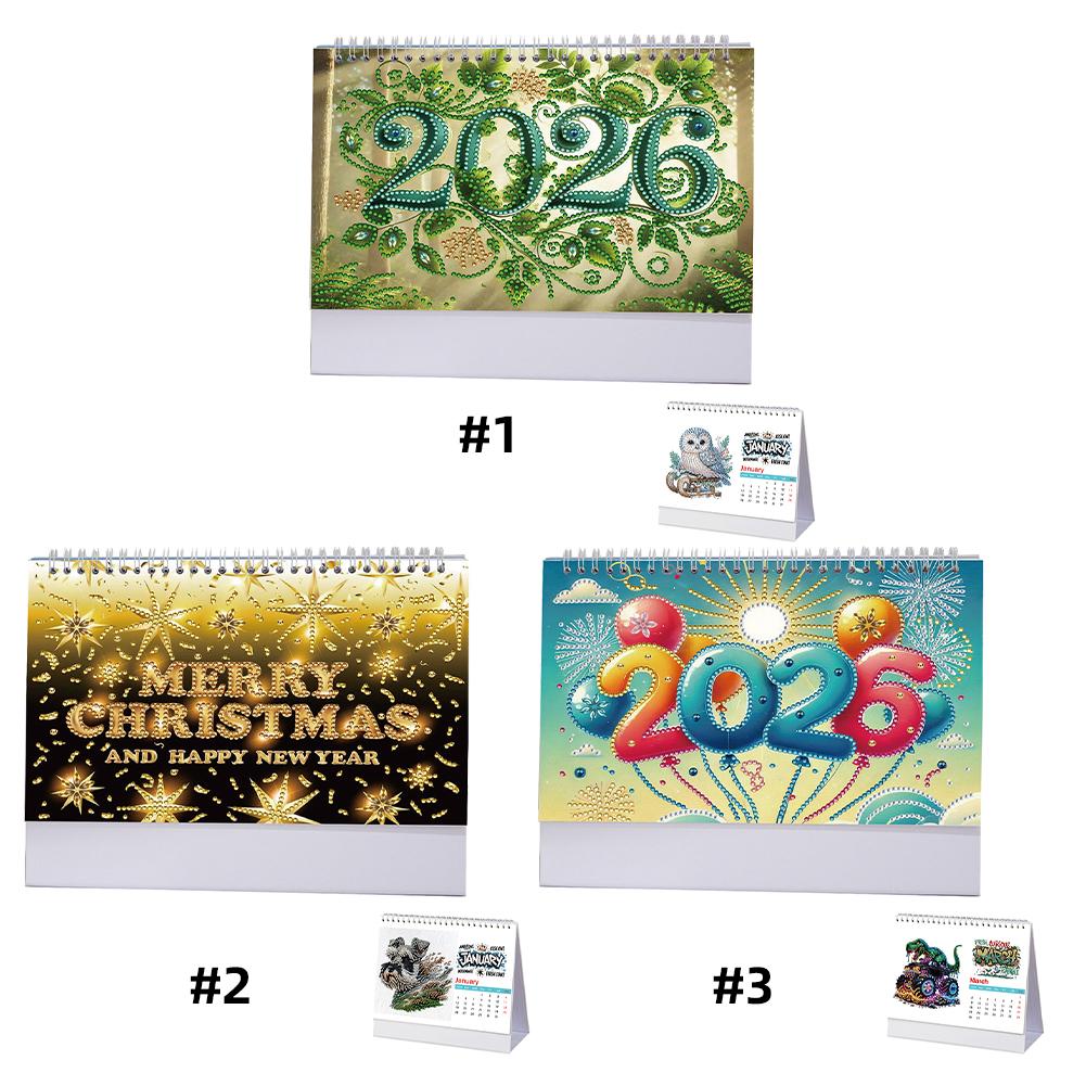 Diamond Painting Calendar Set 2026 Calendar DIY Diamond Painting Art Kit DIY Diamond Art Desk Calendar for Home Office