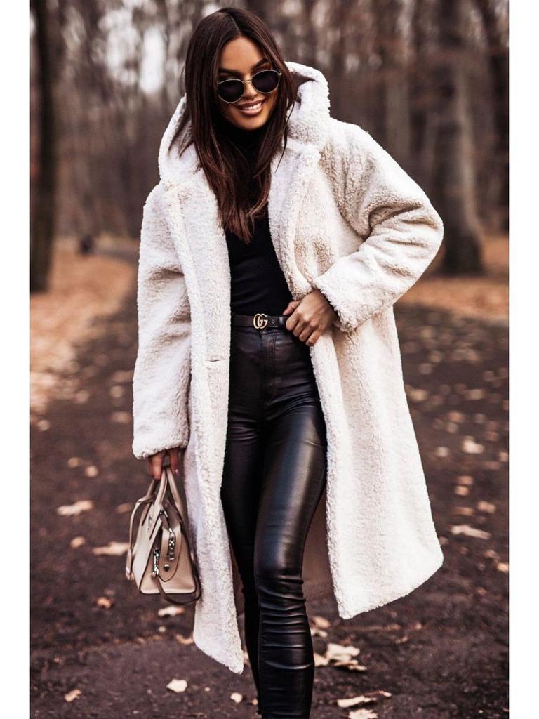 Cappotto Lungo da Donna Autunno/Inverno 2024 in Misto Lana Monocolore