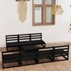VidaXL Garden Lounge Set 8 Pcs Outdoor Furniture Set Garden Furniture Patio Furniture Black 3075353