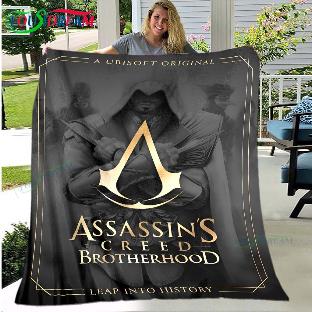 Giochi di Moda 3D Coperta A-Assassin's Creed, Coperta Plaid in Flanella per Letto Divano Picnic Ufficio Escursionismo Tempo Libero Riposo Regalo di Compleanno