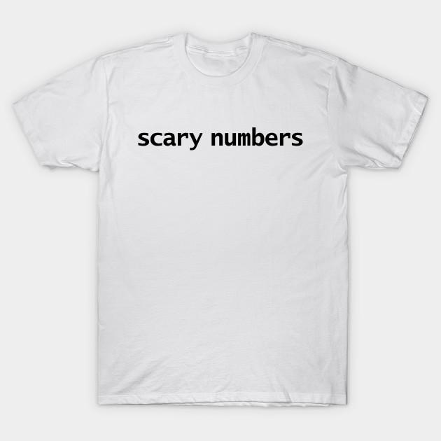 

Men Black Print T-shirt Scary Numbers No-Cut Transfer Paper Print Cotton Tshirt L белый