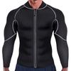 Men's Sweat Weight-loss Body-building Elastic Sport Long Sleeves Jacket Tops