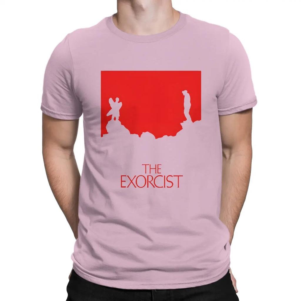 Back T Shirt Men 100% Cotton Humorous T-Shirts Round Collar T-The Exorcist Tees Short Sleeve Clothes Gift Idea