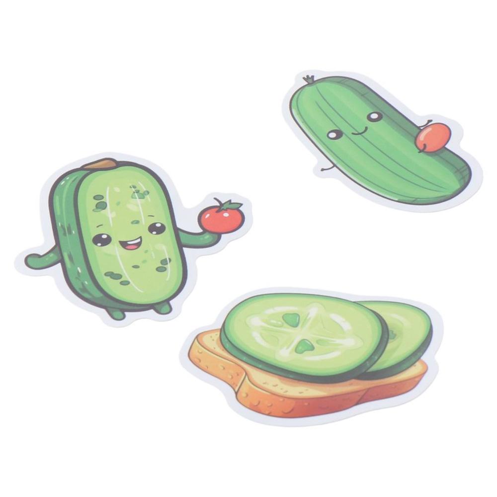 PVC Pickle Stickers Green Cute Sticker Scrapbook Stickers Vinyl Stickers  for DIY