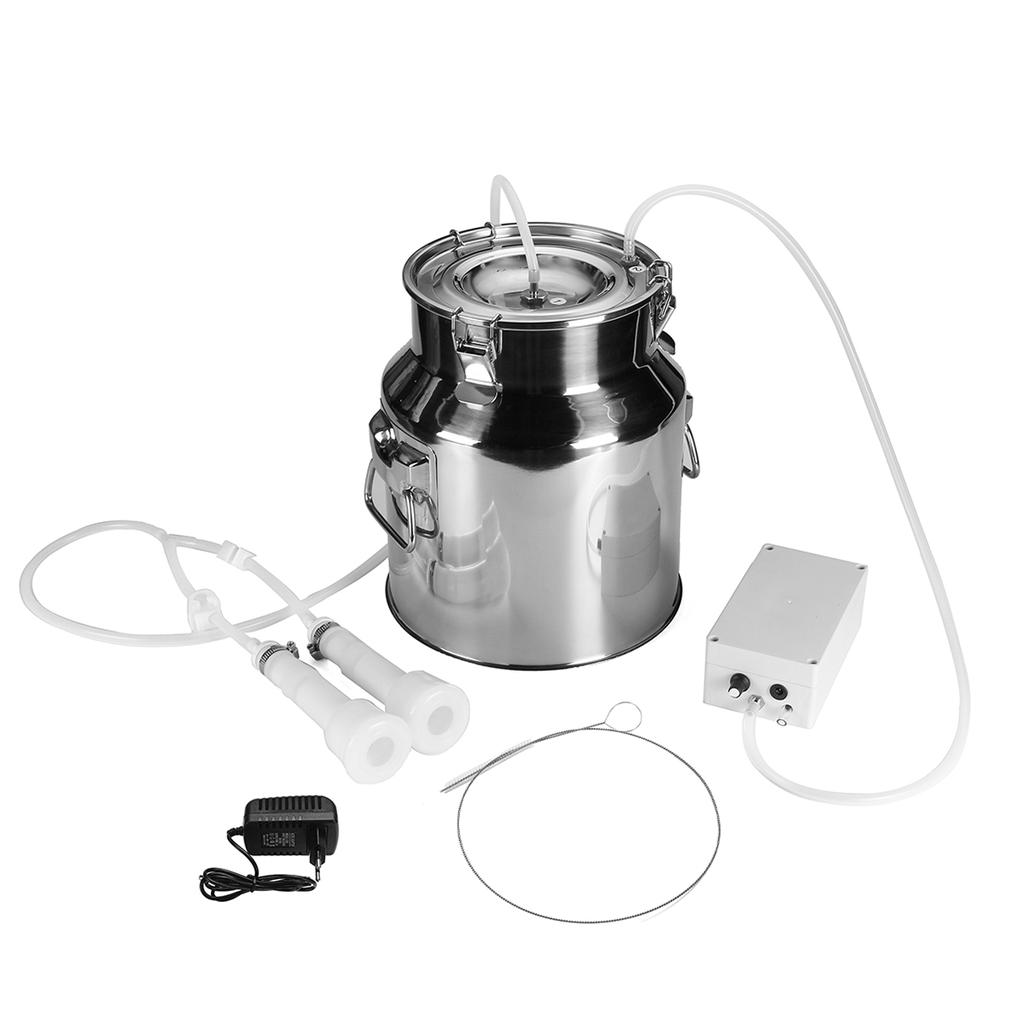 Mungitrice Elettrica Per Mucche Da 5 Litri, Mungitrice Portatile Automatica Per Bovini Con 2 Tazze Per Tettarelle Sottovuoto, Mungitore Per Pompa A