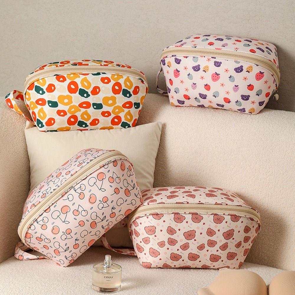 

Washable Underwear Storage Bag Printed Socks Divider Organizer Portable Lingerie Storage Bag Women