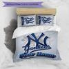 3pcs New York Yankees Cover Set - Personalized Name, HD Printed Bedding with 1 Cover and 2 Pillowcases - Perfect for Home Decor, Easy Care