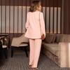 2024 Autumn Women's Solid Color Lapel Suit & Long Pants Two-Piece Set