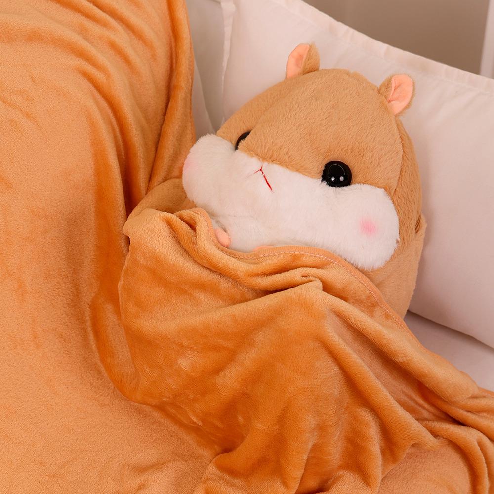40Cm Fluffy Hamster Hands Burner  Backpack Plush Toy Stuffed Cartoon Animal Doll With Two Holes Plushie Companion Gift