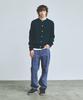 Knitted Shaggy Dog 100% Wool Round Cardigan Dark Green