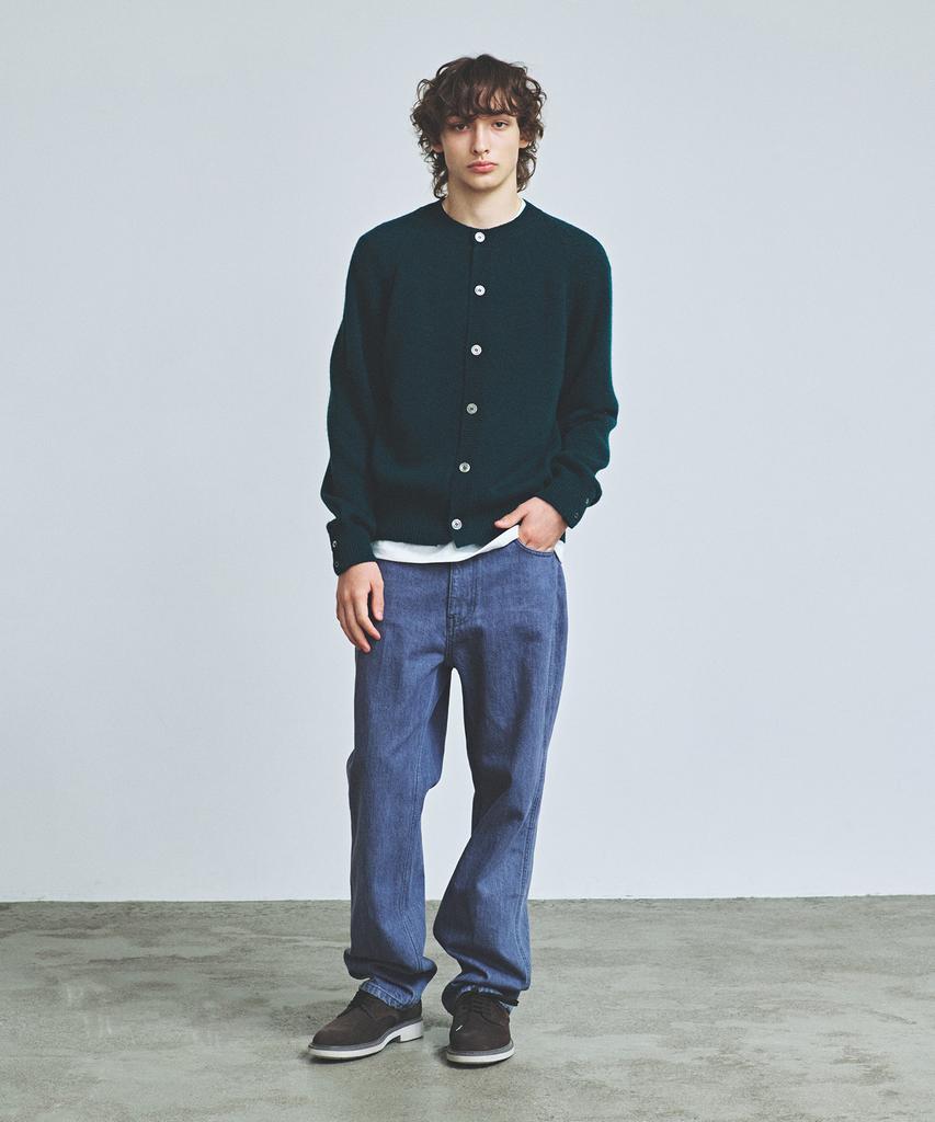 Knitted Shaggy Dog 100% Wool Round Cardigan Dark Green