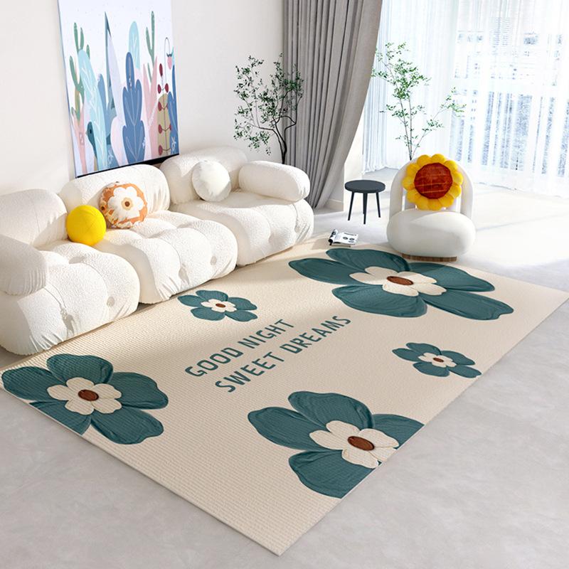 1PC Living Room Ins Style Crystal Velvet Coffee Table Blanket Room Bedroom Non-Slip Bed Blanket Sofa Floor Mat Home Decor