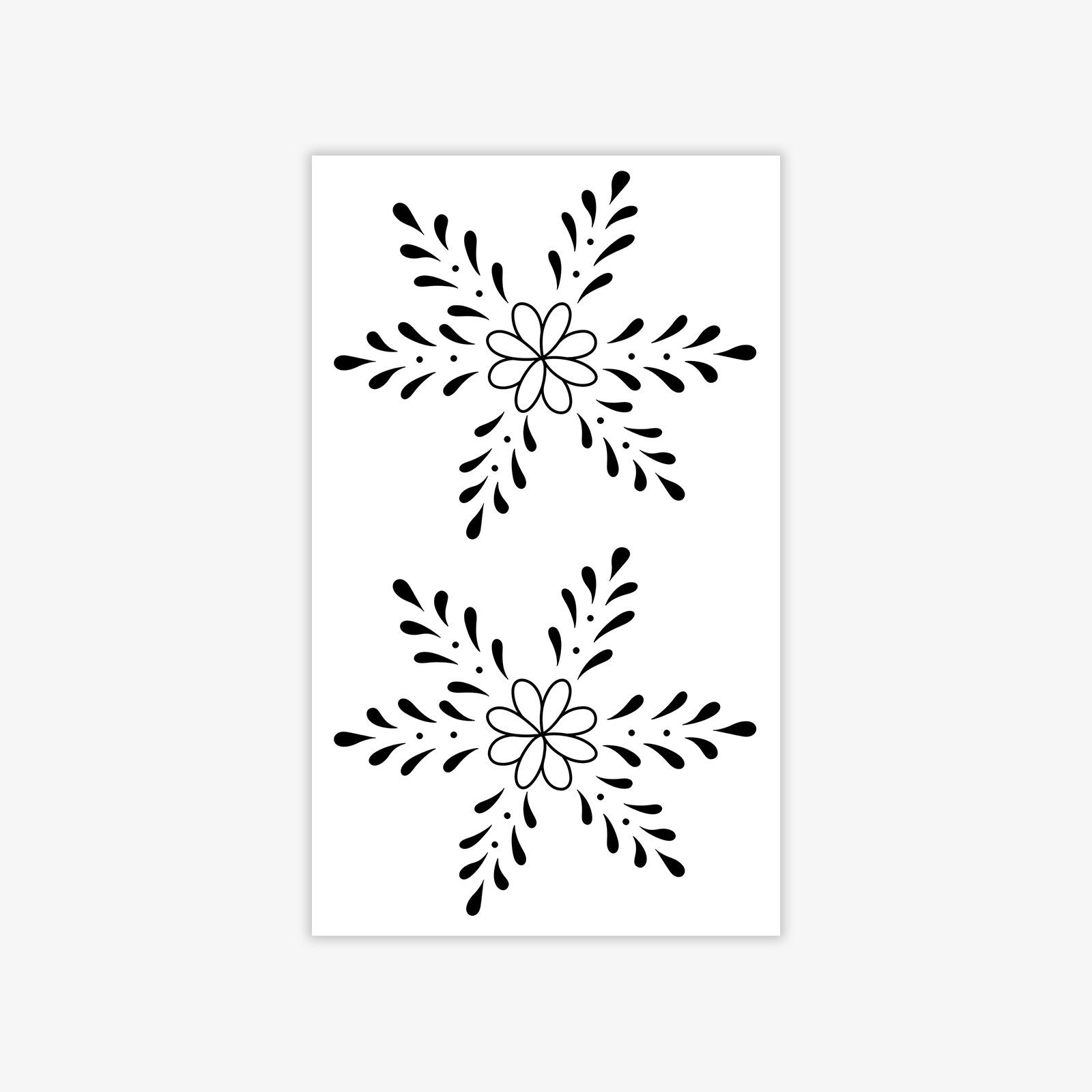 

Christmas Snowflake Tattoo Sticker Girl Arm Waterproof Long-Lasting High-Value Snowflake Tattoo Sticker 9*15