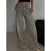 High-Waisted Wide-Leg Straight Jeans Women 2025 Retro Denim Pants Loose Fit Cotton Blend