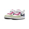 Nike Court Borough Low Recraft TD White Multi-Color Baby Sneakers Fierce-Pink Light-Ultramarine Dark-Obsidian DV5458-108