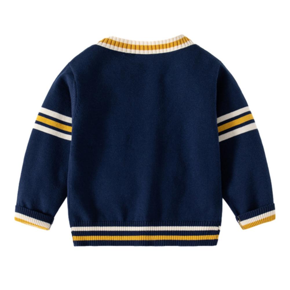 Kids Academy Style Knitted Coat Button Cardigan Sweater