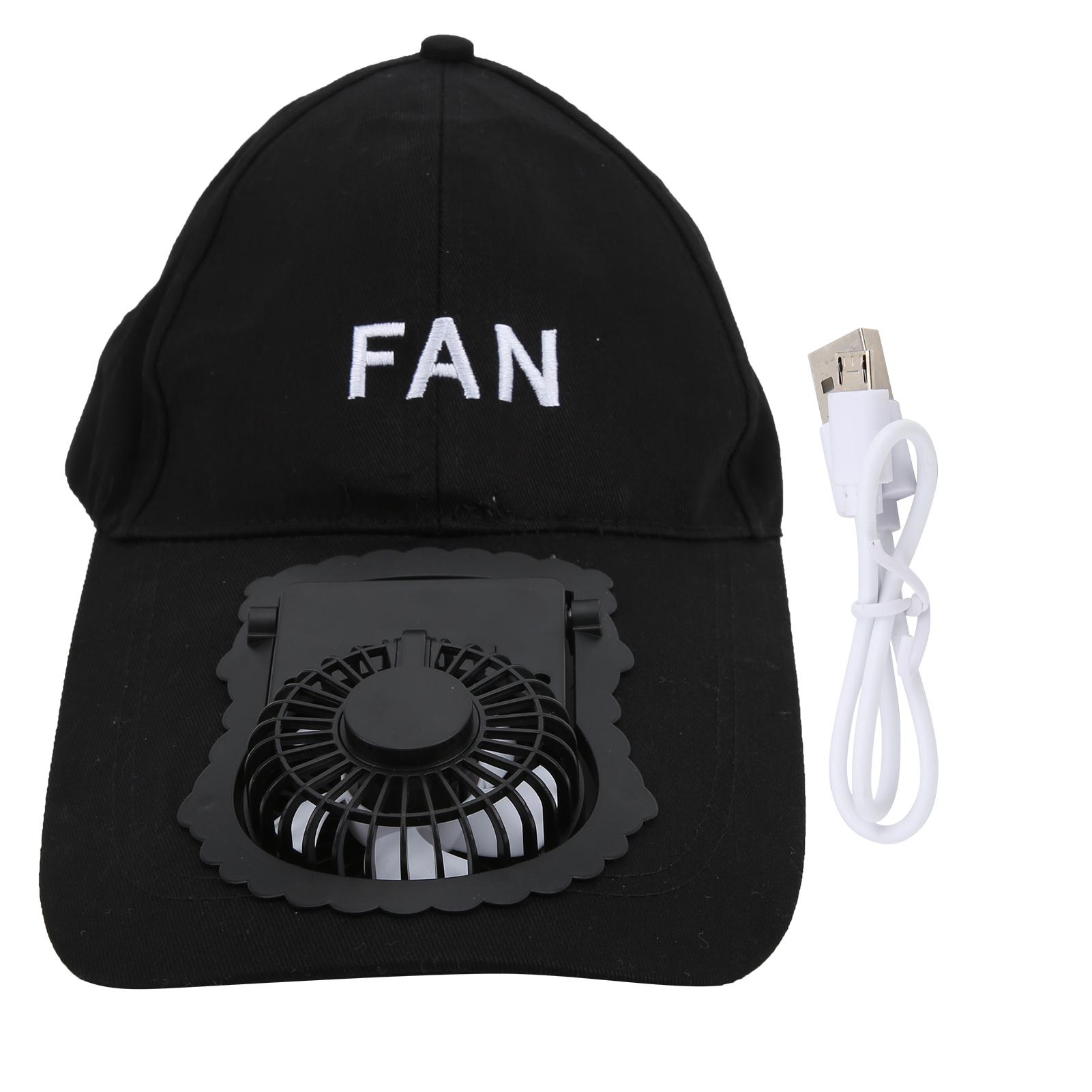 

Portable USB Re able Fan Hat Adult Unisex Sun UV Fan