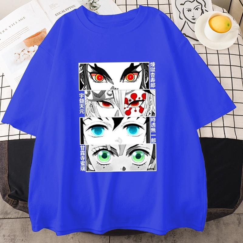 Summer New Anime Graphic Printed T-shirt Unisex Fashion Casual Round Neck Loose Short Sleeve Tees