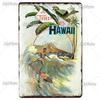 BEACH Metal Sign Vintage Plaque Surf Tin Sign Plate Wall Decor For Bar Pub Man Cave HawaiiKahunaSanta Barbara Poster Custom