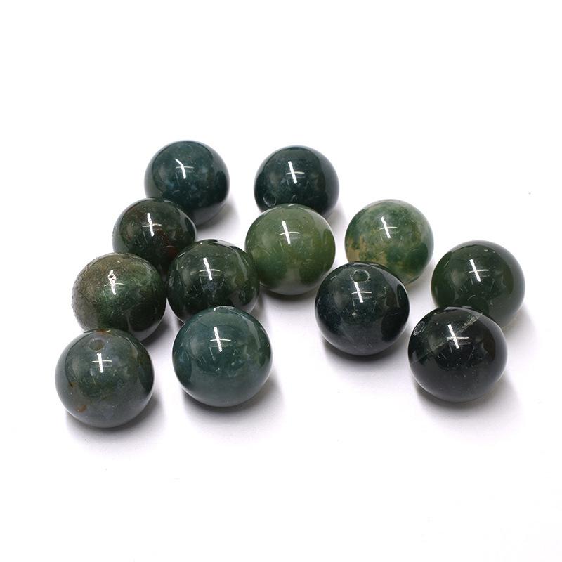 Seetang-Achat-Steinperlen, lose Perlen für die Schmuckherstellung, Armbänder, Zubehör, DIY, Strang 38,1 cm, 4–12 mm