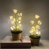 Delicate Crochete Flower LED Light Decorations Knitted Flower Plant Lightd