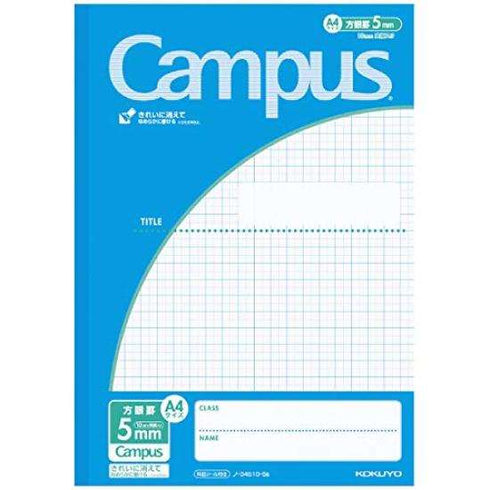 

KOKUYO Campus A4 5 мм сетка 30 комплект из 10 тетрадей, линейка, листы, No-34S10-5B [Оптом книги]