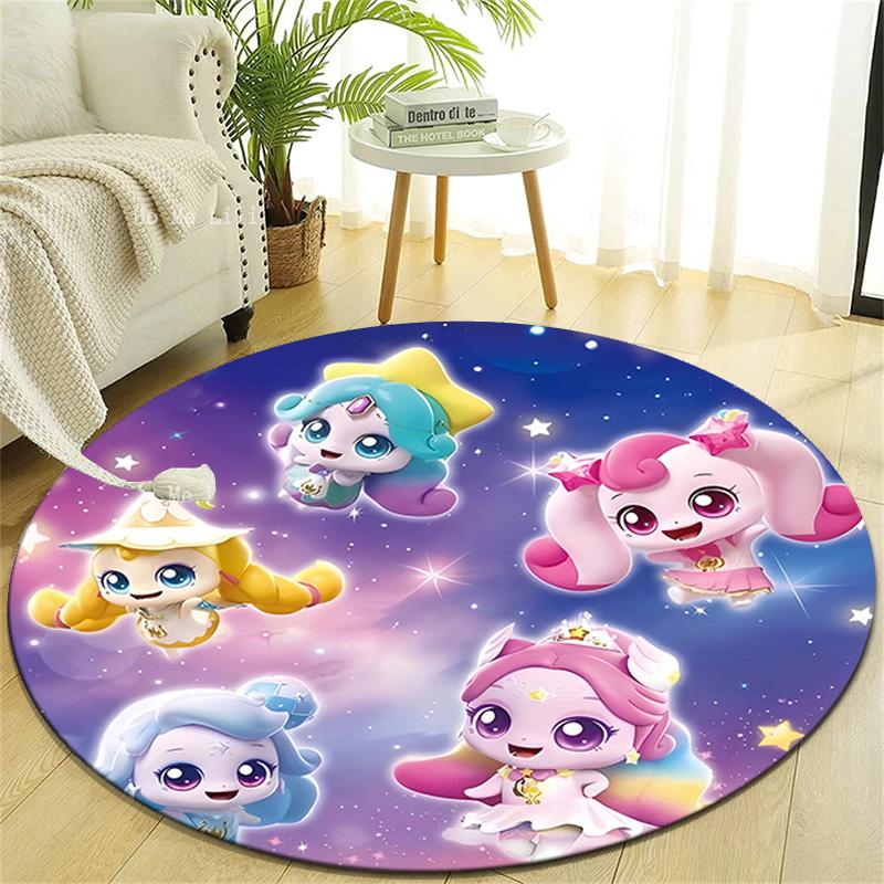 1pc Catch Teenieping Magic Sweethear Design Printed Area Round Carpet for Bedroom Living Room Home Decor Rugs Mat Non Slip Mat Rug for Bedside