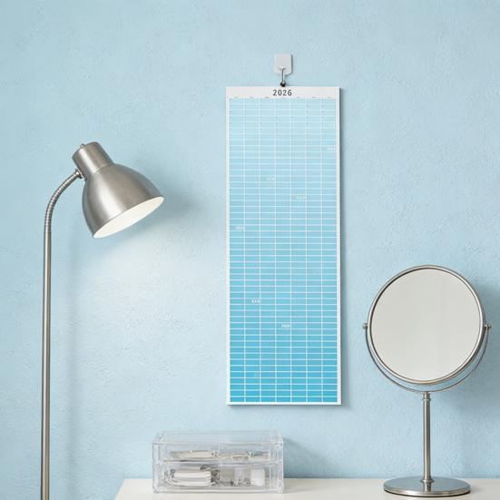 Roczny kalendarz ścienny 2026 Kalendarz na cały rok Jednostronicowy Od stycznia do grudnia 12 miesięcy Planer harmonogramu Pionowy Roczny kalendarz do zawieszenia do domu i biura