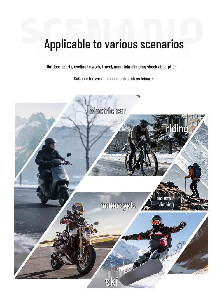 TOSUOD Shock-Absorbing Wear-Resistant Cycling & Motorcycle Touchscreen Gloves