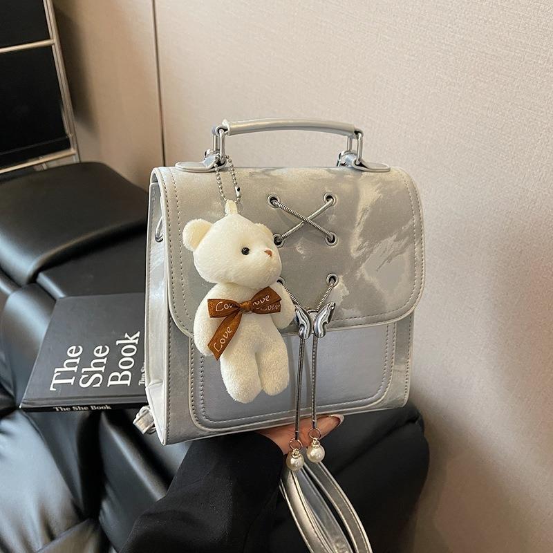 

Рюкзак для поездок на работу женский новый на плечо с высоким чувством популярный модный универсальный школьный рюкзак сумка для студентки серебряный